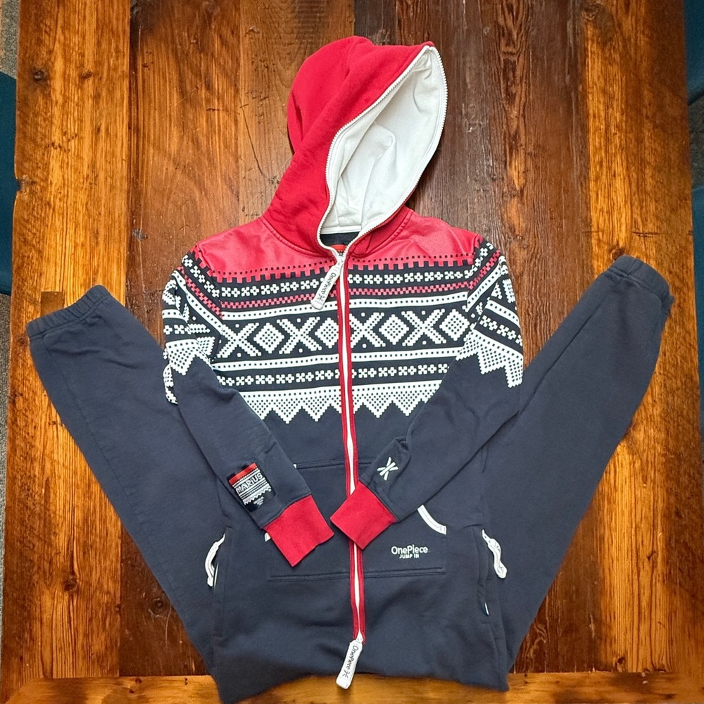 Onepiece Men's Red and Navy Zip-Up